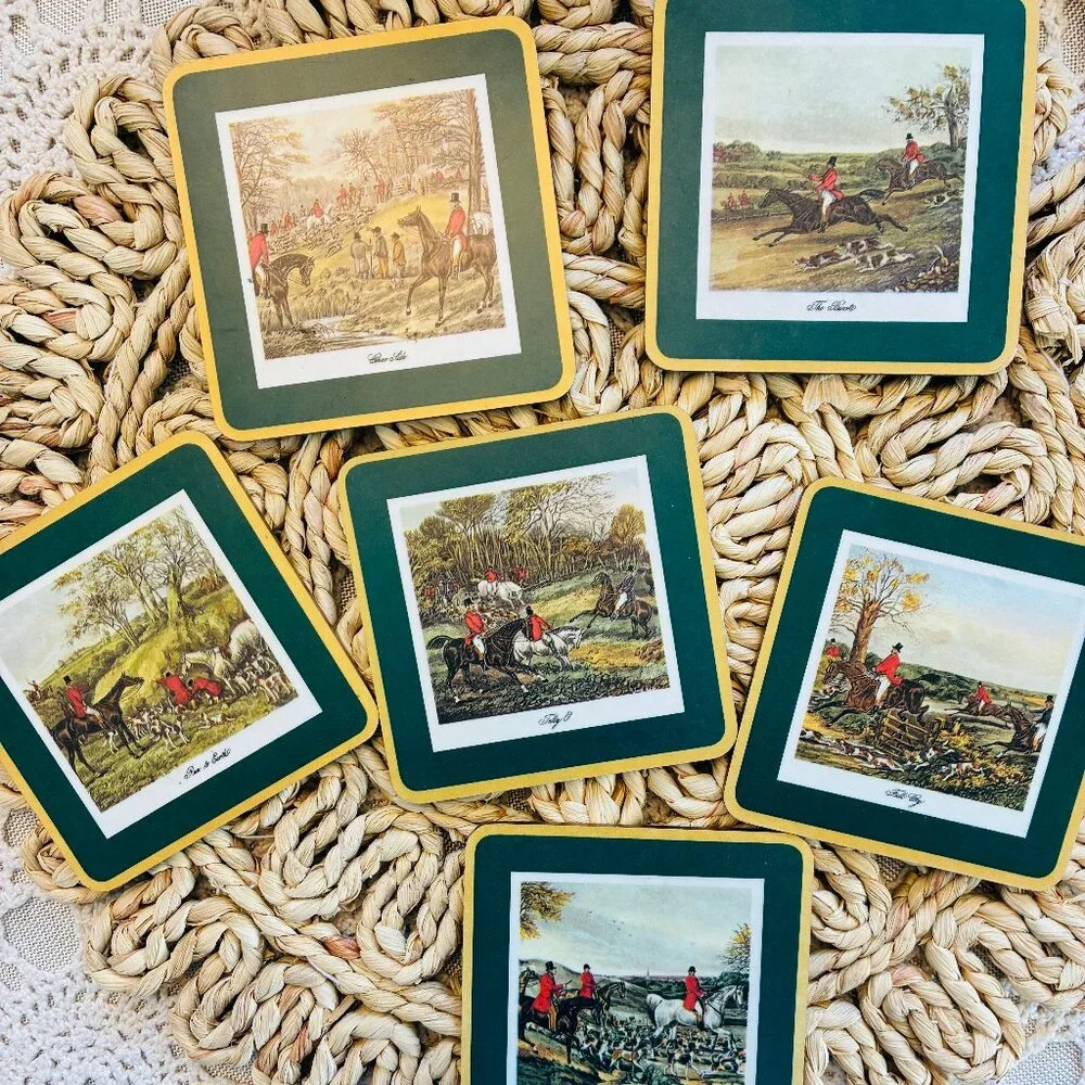 206 Schuberth Fox Hunting Coasters, Made in Germany